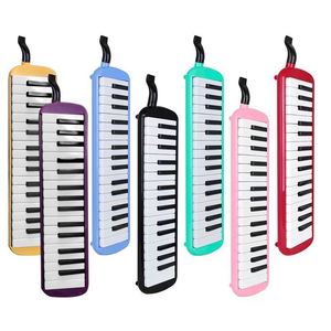Kongsheng ME-32B Mélodica en acier inoxydable à 32 touches, instrument pédagogique scolaire, accessoire musical pour la maternelle, bleu/rose - Product Image 1