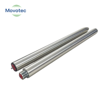 Rouleau à roulement à billes Movotec MT2250 en acier durable et personnalisable, entraîné par courroie Poly-V, léger (2 kg), garantie 1 an, pour convoyeur