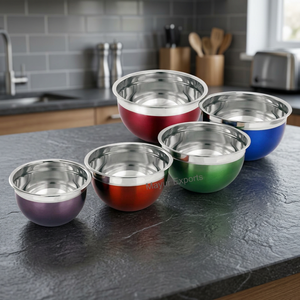 Bol à mélanger les couleurs en acier inoxydable, écologique, style classique - Product Image 2
