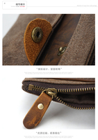 Dompet kanvas tahan air pria, kualitas tinggi, dompet koin untuk pria, tempat kartu ID ritsleting, dompet Vintage