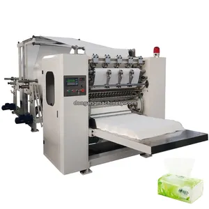 Full automatic folding tissue paper manufacturing machines 4 lines mini facial tissue machine price low