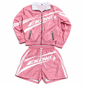 Set di Pantaloncini Sportivi Personalizzati con Stampa Sublimatica Completa Unisex, Tute Antivento con Zip e Logo Personalizzato - Product Image 2