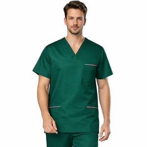 Tuta Medica in Tessuto Antibatterico di Cotone con Pantaloni a Gamba Dritta per Veterinari, Dentisti e Chirurghi, per Uso Ospedaliero - Product Image 3