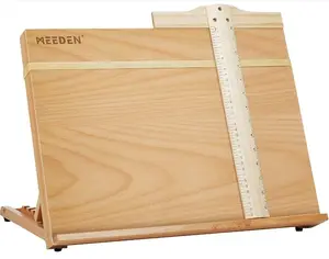 Meeden Portable & Adjustable Wood Sketching Board - ATWORTH Wood Desktop Easel Tabletop Easel, 18'' x 14"