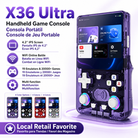 Console de jeu rétro X36 Ultra 4,2'' avec émulateurs, Android 10, batterie longue durée, lecteur de jeux vidéo portable multifonction pour les voyages