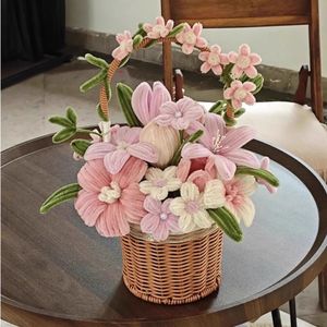 Dropshipping regalo casero Diy ramo materiales paquete tulipán girasol hecho a mano <span class=keywords><strong>cesta</strong></span> de flores - Product Image 2