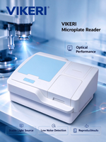 Lecteur de microplaques de laboratoire VIKERI, 8 canaux optiques, lecteur ELISA pour plaques à 48/96 puits, personnalisable OEM, garantie 1 an