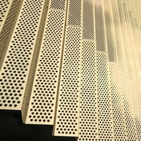 Panneau de façade en aluminium perforé ondulé décoratif moderne, ventilation acoustique, écologique, ignifuge, pour bâtiments, centres commerciaux, hôtels