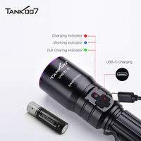 Tank007 UVC31 Lampe torche puissante pour inspection NDT, lumière noire, détection de fuite de gaz, lampe torche UV 365nm, lampe LED Linternas