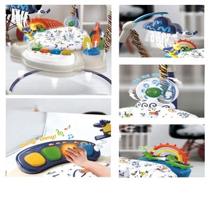Centre d'activités pour bébé, nouveau siège pivotant, balançoire roulante, trotteur, 3 en 1, sauteur pour bébé avec musique et jouets lumineux - Product Image 5