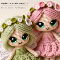 Kit de fil à crocheter fait main pour débutants, ensemble de fournitures pour la fabrication de poupées féériques, pack de matériel de tricot à la main