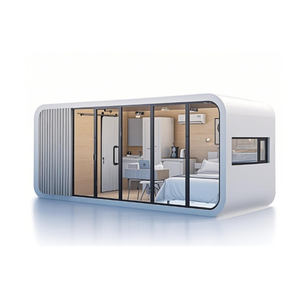 Capsule spatiale moderne Apple Cabin de 20 pieds et 40 pieds - Tiny house mobile personnalisable, modulaire rapide, alimentée à l'énergie solaire - Product Image 1