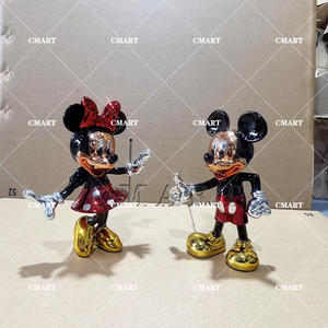 Escultura de Mickey y <span class=keywords><strong>Minnie</strong></span> de dibujos animados con acabado cromado, para decoración interior, estilo Pop Art, venta al por mayor en varios colores. - Product Image 6