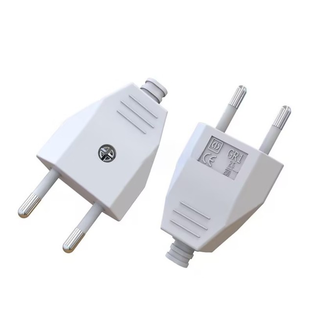 High Quality Factory Direct European Regulation Power Plug EU European Travel Adapter 2-pin Male Plug Suitable for Travel