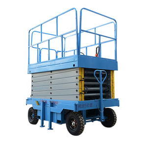 Gunting udara Semi elektrik, Platform angkat tinggi 230kg 300kg 500kg, mesin pengangkat hidrolik mendorong sendiri meja angkat - Product Image 6