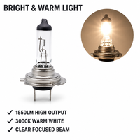 Bombilla Halógena H7 para Auto, 12V 55W, Temperatura de Color 3000K, 1550LM, para Autos Nuevos