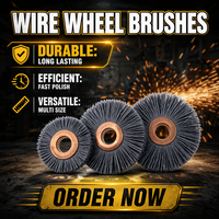 Brosse abrasive en carbure de silicium avec poils en nylon pour le polissage industriel des métaux, le débavurage et la finition de surfaces rotatives