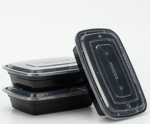 Meal Prep <strong>Containers</strong> with Lids 32oz Plastic <strong>Food</strong> Storage <strong>Containers</strong> <strong>1</strong>/2/3 Compartment Lunch Boxes <strong>PP</strong> PET Plastic Box - Product Image 5