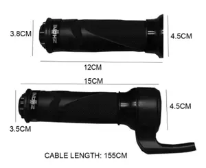 Ebike acelerador torção de 24v/36v/48v/60v/72v, peças de velocidade do acelerador torção para bicicleta elétrica