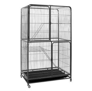 Köpek kedi kafesi büyük ve orta ölçekli köpek kalın demir kafes katlama evcil hayvan kafesi - Product Image 4
