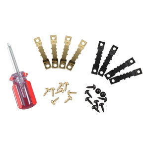 Colgadores de cuadros Golden Sawtooth con tornillos y destornillador, 50 unidades en negro y dorado, 100 unidades cada uno para colgar en la pared - Product Image 3