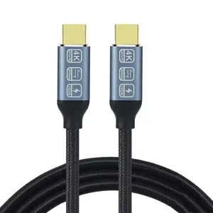 شحن سريع PD W 5A 20Gbps Type-C USB Gen2 E-Mark شحن سريع USB نوع C 4K 60Hz كابل M 1500 M M 1M 3 متر