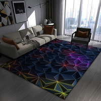 Luxe 3d Visual Polyester Tapis Motif Abstrait pour Salon Table Basse E-Sports Décor Dirt Tapis Ensembles