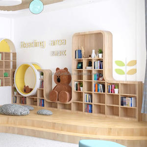 <span class=keywords><strong>Libreria</strong></span> <span class=keywords><strong>Montessori</strong></span> in <span class=keywords><strong>Legno</strong></span> dal Design Moderno per Asilo, Scuola Materna, Soggiorno, Camera da Letto, Biblioteca, Decorazione Murale e Esposizione - Product Image 2