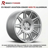 Jantes monobloc forgées à rayons maillés denses certifiées EV Load, jantes Flush Stance pour Tesla Model X Plaid SUV électrique