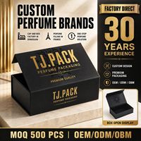Boîte à parfum personnalisée noire avec logo de marque imprimé en or pour la présentation de parfums, emballage cadeau, fourniture OEM ODM OBM