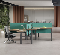Bureau de travail modulaire réglable en hauteur électriquement, poste de travail assis-debout, double moteur, ergonomique, bureau pour employés