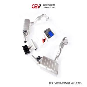 ポルシェケイマンボクスター981 <span class=keywords><strong>2</strong></span>.93.4用のCGW最高品質のステンレス鋼バルブトロニックデュアルブラック排気チップ - Product Image 5