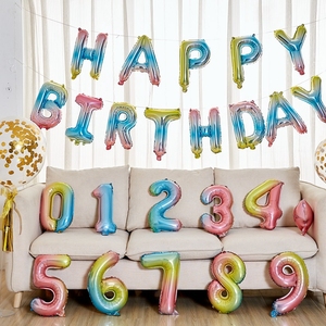 China Marca promocional <span class=keywords><strong>Feliz</strong></span> <span class=keywords><strong>cumpleaños</strong></span> anniversaire carta oro globo números de helio de ballon - Product Image 3