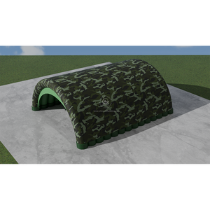 Tente gonflable préfabriquée de hangar de tente d'avions militaires de structure arquée modulaire pour l'entretien - Product Image 2