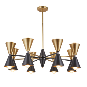 Modern 12/16 <b>Light</b> Brass Chandelier Large Sputnik Ceiling Fixture <b>Dining</b> Room Living Room Home Office Entryway - Product Image 4