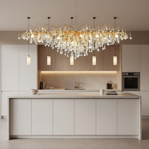 Lampadari e Lampade a Sospensione in Cristallo a Forma di Ramo d'Albero, Moderni e Decorativi, per Soggiorno, Hall di Hotel e Illuminazione di Atri di Ville - Product Image 2
