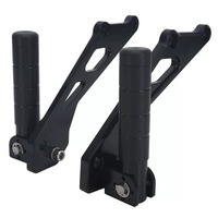 Repose-pieds verrouillables en aluminium 6061 T6 CNC anodisé noir/argent gauche/droite pour Sur-Ron Light Bee X L1E, Segway X260, X160, Talaria Dirt Bike
