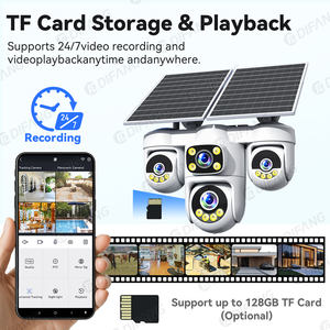 थोक av सौर 4 ग्राम सिम कैमरा 3 ptz 4 स्क्रीन 24/7 12000 माह बैटरी के साथ 2 सौर पैनल रिकॉर्डिंग - Product Image 6