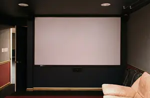 Écran de cinéma de projecteur à cadre fixe transparent de son acoustique avec tissu perforé de tissage d'argent 3D pour le théâtre