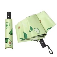 Vente en gros de parapluies pliants entièrement automatiques fruits crème solaire soleil pluie parapluies logo