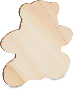 Orsacchiotto di <span class=keywords><strong>legno</strong></span> ritagli per l'artigianato, pezzi di <span class=keywords><strong>legno</strong></span> non finiti per progetti fai da te per bambini pittura ornamenti <span class=keywords><strong>in</strong></span> bianco - Product Image 3