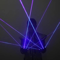 Sarung Tangan Laser 523nm Sinar Besar Lazer Sarung Tangan Panggung Menari Kacamata LED Lampu Jari Telapak Tangan Lampu LED untuk Kostum Robot Fashion Tidak Beracun