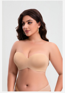 Sujetador sin costuras Zoyiame al por mayor con aros, copa 3/4, push-up, tallas grandes, sin tirantes, minimizador para bustos grandes, con tirantes extraíbles - Product Image 5