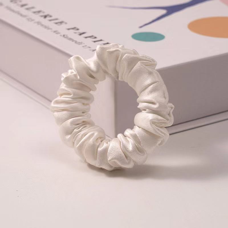 French Style 2cm 100% Mulberry Silk Hair Rope Pure Silk Hair