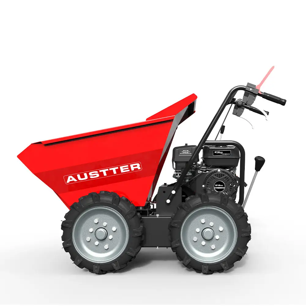 Austter300kgホンダ/デュカー/B & Sガソリンエンジンホイール付きパワーバローコンクリートパワーバギー