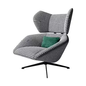 Hot Selling Unique Design Comfortable Sitting Fabric Cover Stainless Steel Base Arm Chair