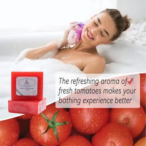 תווית פרטית הלבנת סבון עגבניות הברק שמן זית ויטמין c סבון בעבודת יד 100 גרם סבון אמבט - Product Image 6