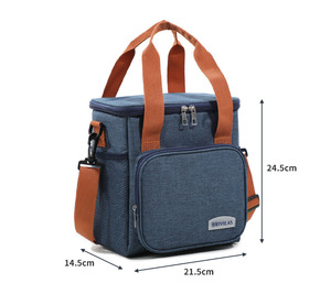 Tas makan siang pendingin berkemah luar ruangan tas makan siang bento terisolasi termal tahan air kapasitas besar untuk orang dewasa tas bahu untuk bekerja - Product Image 6