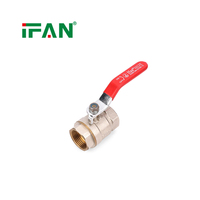 Vanne à boisseau sphérique en laiton IFAN avec poignée papillon pour le contrôle de l'eau potable, vanne à boisseau sphérique en laiton pour système de chauffage, fabricant