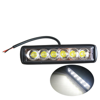 Lampe de toit de camion 6000k Spot 6led 6 pouces 18w, lampe de travail LED tout-terrain, pièces et accessoires de véhicule, systèmes d'éclairage extérieur automobile